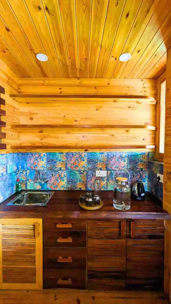 A kitchenette in the master bedroom