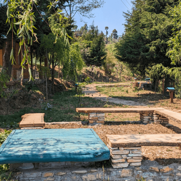 Entrance Seating & Bonfire Area