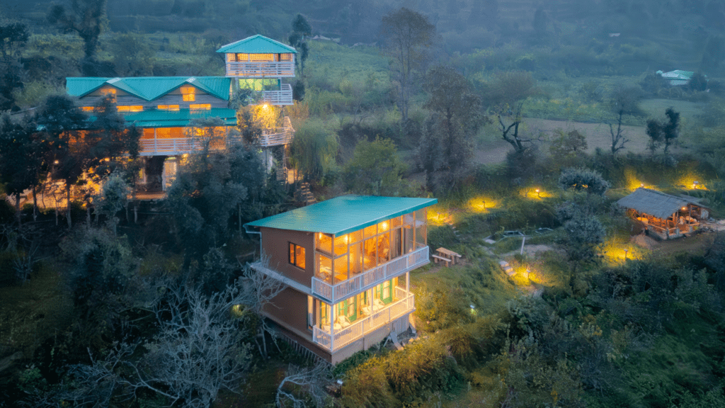 Aerial View of Ivy Cottage and Mrida