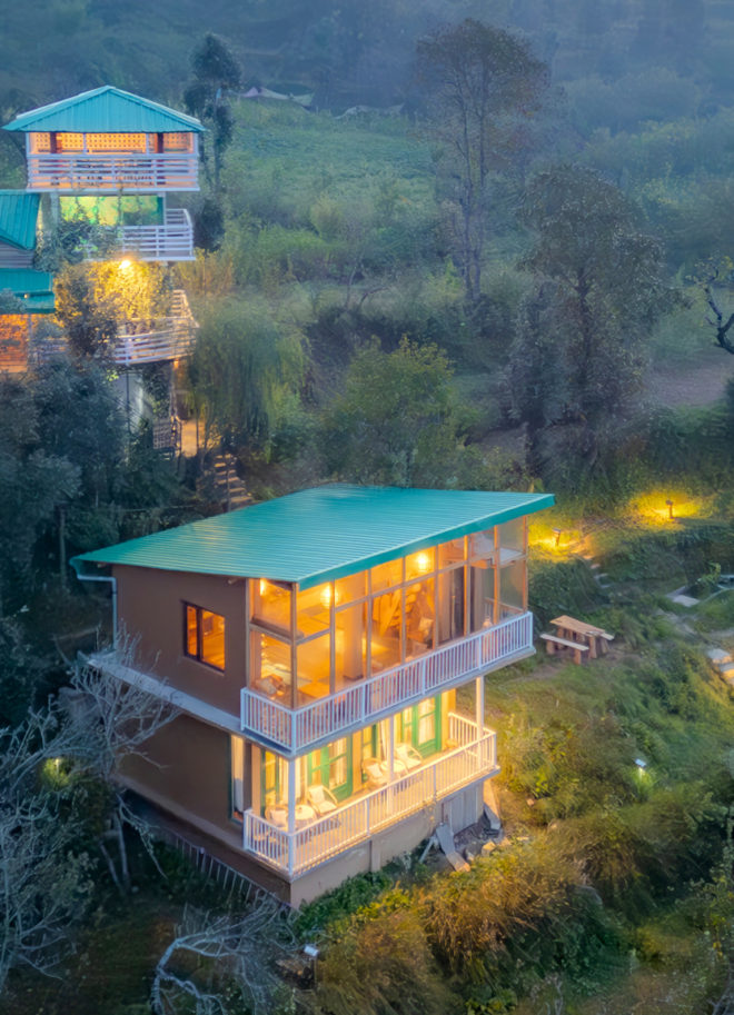 Aerial View of Ivy Cottage and Mrida