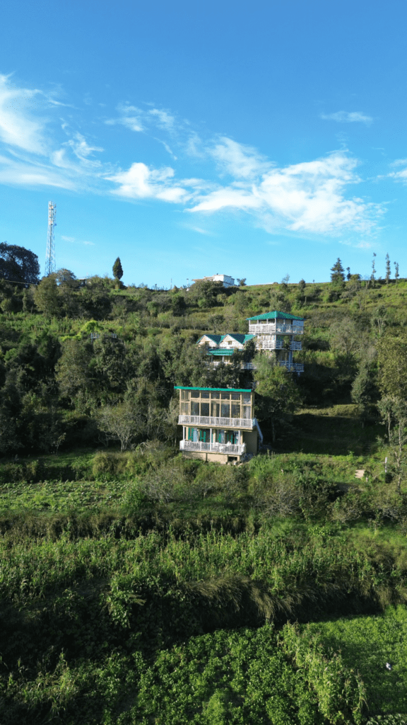 Aerial view of the property