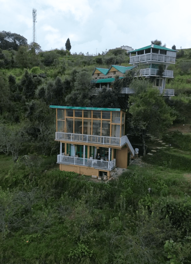 Aerial View of Ivy Cottage and Mrida